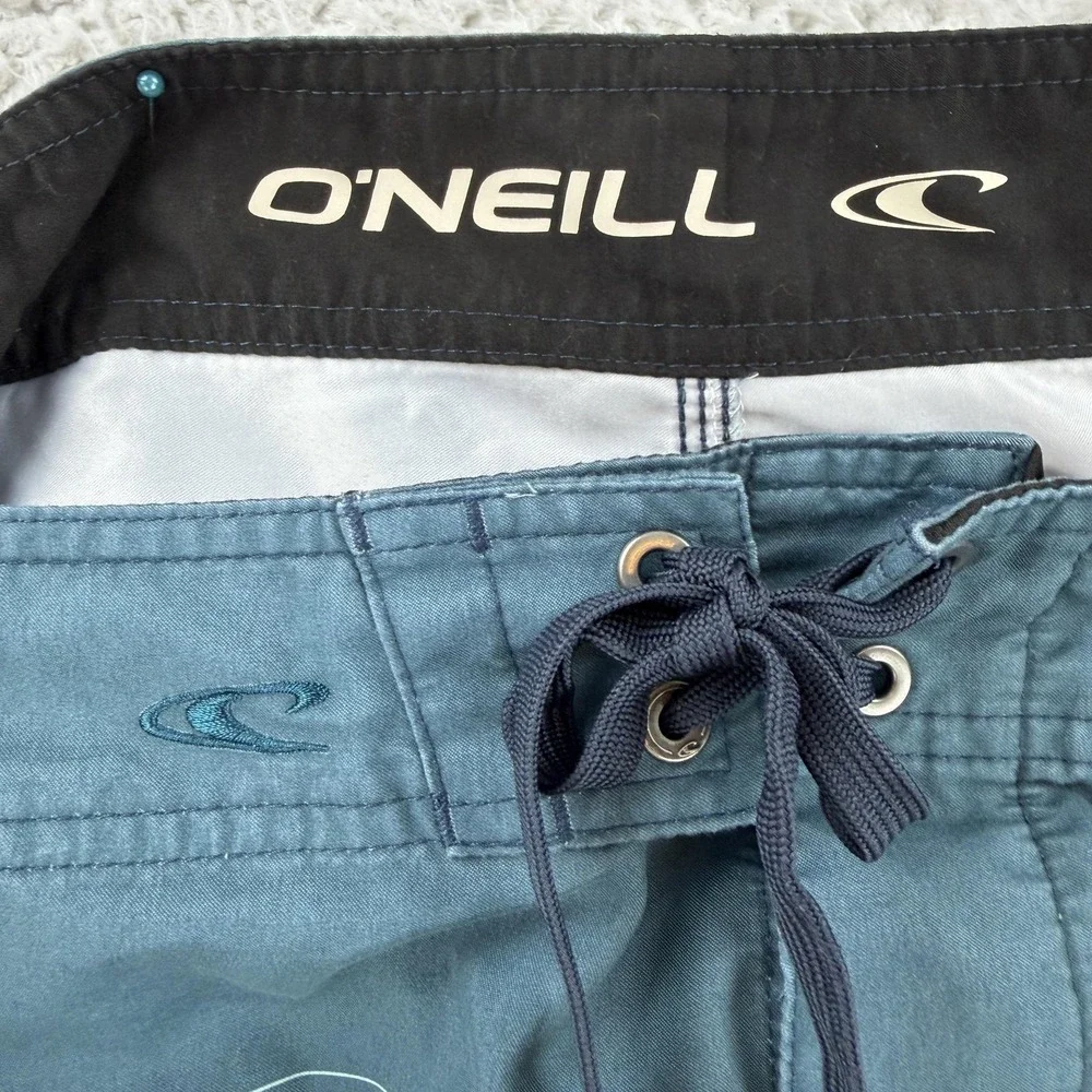 O'Neill Board Shorts Mens 38 Multicolor Gradient Stripe Surf Swim Trunks Beach